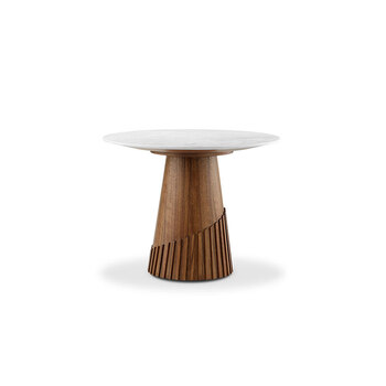 coomo楷模家具 楷模-尤纳沙发 胡桃木茶几现代简约新中式布艺沙发 查