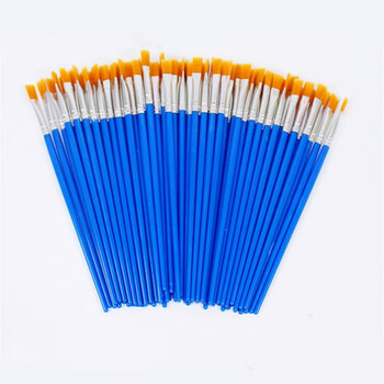 勾线笔水彩扁头尼龙排线笔描线笔套装水彩丙烯美术美甲描边细毛笔