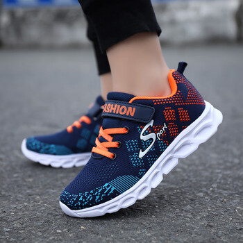 安踏品牌男童鞋子春季新款网面透气小孩鞋网鞋儿童运动旅游鞋大童男鞋