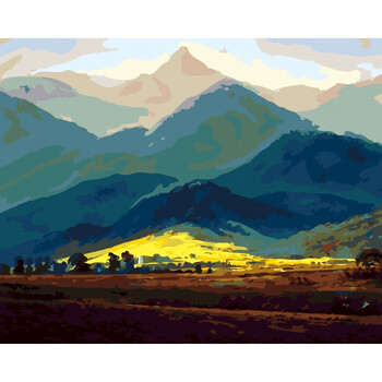 彩绘缌diy数字油画颜料清新环保手工填色4050多图可选464大卫巨人山