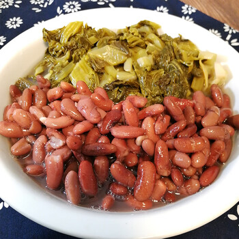 红日子贵州特产酸菜豆米农家自制毕节酸菜火锅青菜酸汤2斤 酸菜2斤 豆