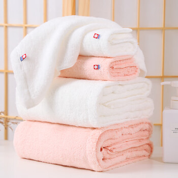 Xhayashi日本进口今治大浴巾云系列纯棉柔软蓬松吸水家用婴儿浴巾儿童毛巾棉花糖毛毛大浴三件套粉 图片价格品牌报价 京东