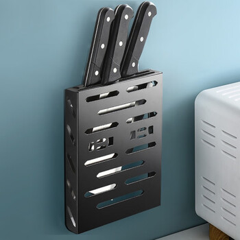 不锈钢刀架置物架厨房刀具架免打孔刀架刀座壁挂式菜刀架子厨房刀具