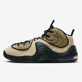 nike耐克nike男鞋airpenny2xstssy联名款舒适减震耐磨篮球鞋实黑棕dx