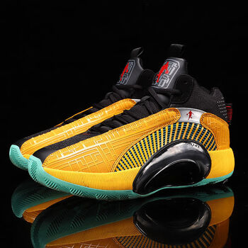 aj35紫禁之巅/黑黄/无气垫 36_(关注店铺袜子)