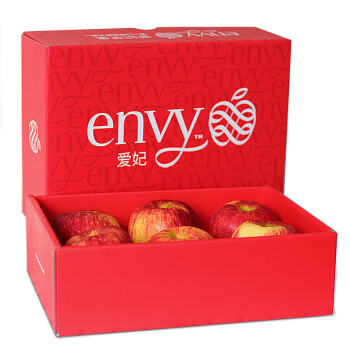 新西兰进口爱妃（envy）苹果 特级大果6粒礼盒装 单果重约180-210g 生鲜水果礼盒