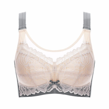 式大胸显小文胸超薄款无钢圈防走光聚拢防下垂内衣女夏天肤色36e80e