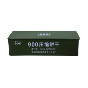 北戴河（BDH）900压缩饼干 全新升级旅行包装版 200g*6包铁盒装