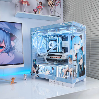 lianli游戏主机白色360水冷二次元动漫原神定制14代i5/i7 先马新境界