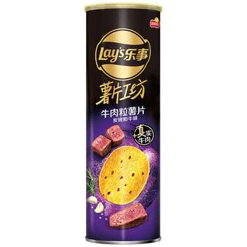 乐事（Lay's） 薯片工坊 牛肉粒薯片 炭烤和牛味 90克 碳烤和牛味 90g