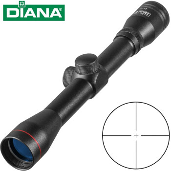 DIANA 戴安娜 DIANA 4x32 高清抗震 十字瞄准器 寻鸟镜 瞄准镜 12-22管夹