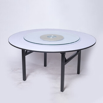 折叠圆桌酒店饭店电动餐桌10人18人家用圆桌面餐桌大圆桌宴会桌子 1.