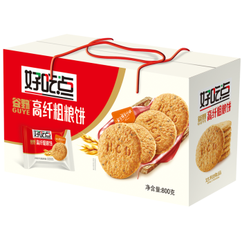 达利园 好吃点高纤粗粮饼800g零食饼干蛋糕大礼包代早餐饼干下午茶点心礼盒办公室食品(新老包装随机发货)