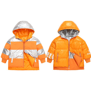 迪士尼disney儿童免洗羽绒服中小童男女宝宝双面穿外套韩版洋气防寒服