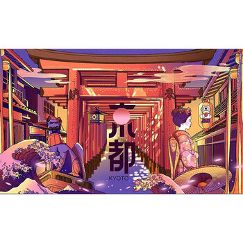 创意日式浮世绘餐厅背景墙纸手绘居酒屋3d壁纸料理寿司店拉面壁画