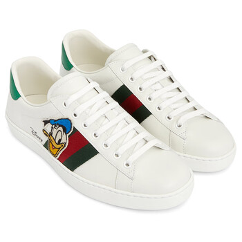 古驰gucci奢侈品男鞋男士disneyxgucciace系列唐老鸭印花休闲运动鞋