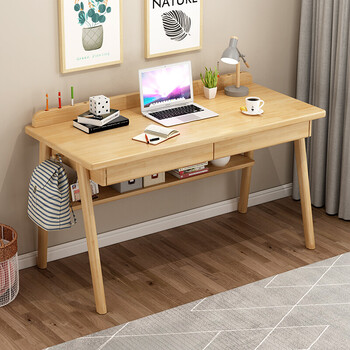实木书桌椅组合学生卧室家用学习桌成人电脑桌小户型书房家具居壹生