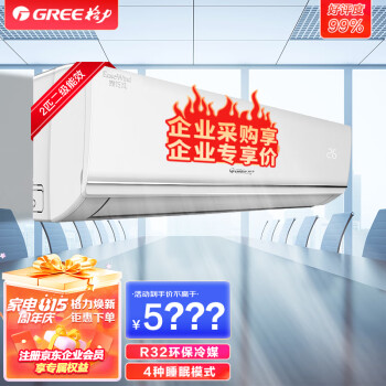 格力（GREE）清巧风2匹挂机 二级能效 变频冷暖办公室商用 壁挂式空调KFR-50GW/(50571)FNhAa-B2JY01企业专享
