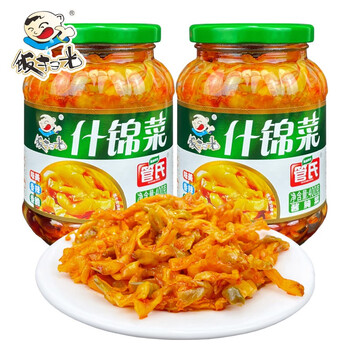 饭扫光什锦菜400g大瓶装红油榨菜开味香辣萝卜干下饭麻辣什锦酱腌小菜