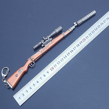 游戏玩具m416五爪金龙皮肤枪金属模型精英小号道具 27厘米红木色98k