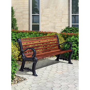 木大仙公园椅户外长椅广场室外休闲碳纤维景区靠背长凳铸铝公园座椅15