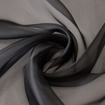 桑蚕丝雪纺布料夏季连衣裙丝巾diy面料雪纺布料夏季轻薄面料1 黑色 *