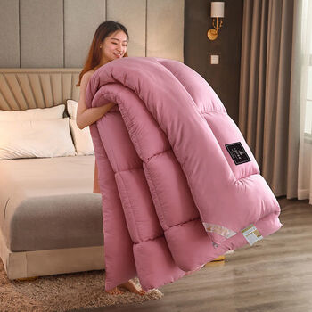 大豆纤维被被芯双人大被子淡雅豆沙180220cm8斤