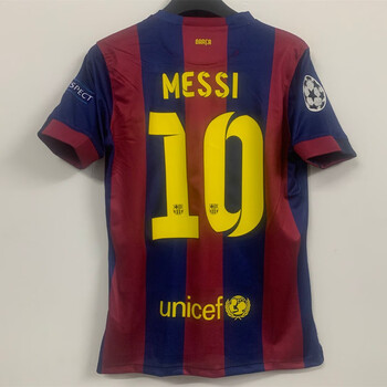 复古10号梅西哈维11号内马尔巴塞罗那足球服 单上印8号伊涅斯塔 章 s
