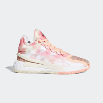 阿迪达斯adidas罗斯11代男子中帮签名版专业篮球鞋fx6597白浅粉元气橘