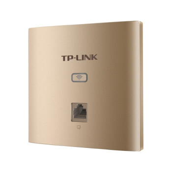 普联（TP-LINK）86型无线面板式AP 嵌入墙壁式POE供电 胖瘦一体 AC管理 TL-AP1202I-PoE 薄款香槟金（方）