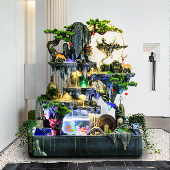 迪马dima大型假山流水鱼缸喷泉庭院阳台客厅养鱼景观装饰落地摆件家居