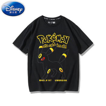 迪士尼皮卡丘联名t恤神奇宝贝短袖合集卡通动漫衣服纯棉印花ins潮夏装