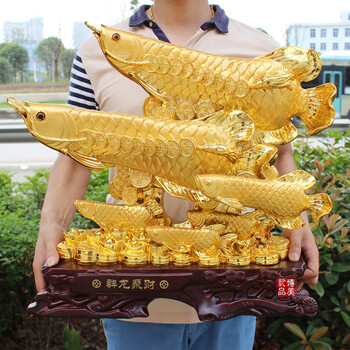 遥宁鹿公司开业礼品高档大摆件龙大号招财金龙鱼酒店饭店公司开业礼物