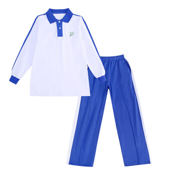深圳校服小学生班服男女秋冬季长袖长裤秋装运动套装两件套 小学白秋