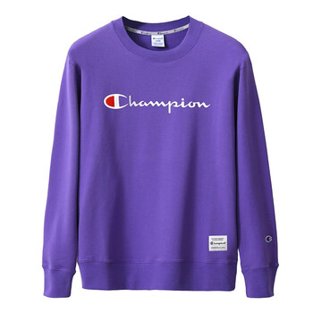 冠军(champion)  日版卫衣男女情侣款圆领宽松套头运动上 紫色 xxl