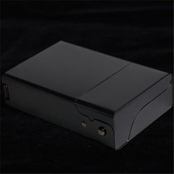 自动弹盖烟盒装软包20支超薄便携铝合金男香菸盒创意个性定制黑色