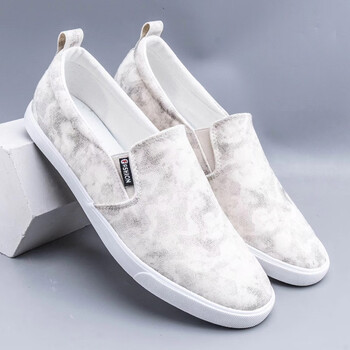 猎友(leyo)时尚休闲一脚蹬板鞋透气百搭帆布鞋 卡其色 41