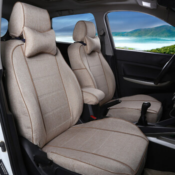 北京现代悦动专用座套悦纳瑞纳全包坐套亚麻布艺皮革pu四季透气亚麻款