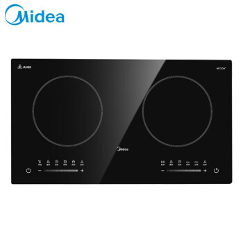 美的（Midea）双灶电磁炉家用大功率大火力电磁炉炒菜双头灶家用新品电磁炉C2-WIH3301 曜石黑