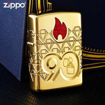 zippo煤油防风打火机 之宝90周年限量版火机 90周年礼盒装