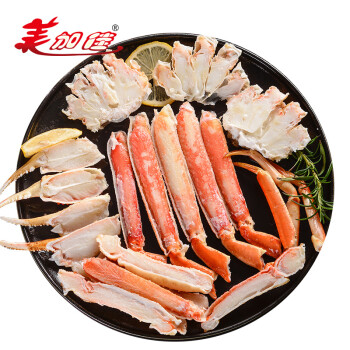 美加佳 熟冻加拿大雪蟹(蟹腿+蟹钳) 海鲜拼盘 500g 海鲜水产