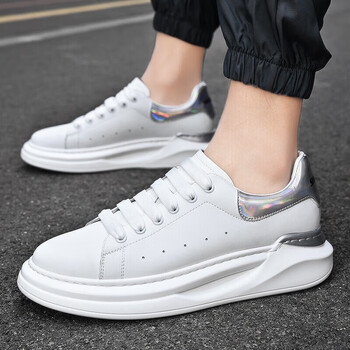 youaibuge男士小白鞋年新款春夏季男鞋厚底增高青年日常男45休闲木