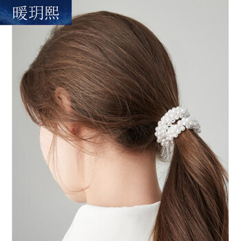 暖玥熙  夏天珍珠发绳发圈甜美头绳少女网红橡皮筋扎头发饰品 珍珠