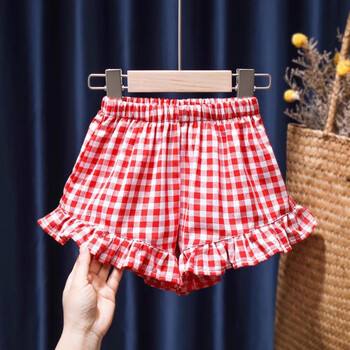 uckr女童百褶裙半身裙小童小学生红色校服裙演出儿童短裙夏2106红色90