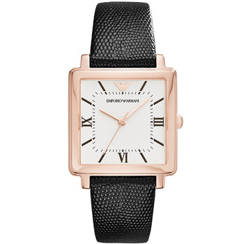 armaniarmani阿玛尼方形皮革带手表复古潮流女表优雅休闲石英表ar