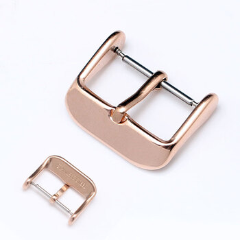 高档海鸥手表带配件 男女通用高端机真皮表链表扣 精钢蝴蝶扣 针扣