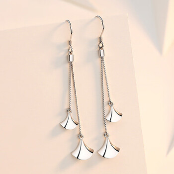 铭闽s925足银耳环女时尚气质长款流苏耳坠韩版网红耳饰简约耳钉显瘦情