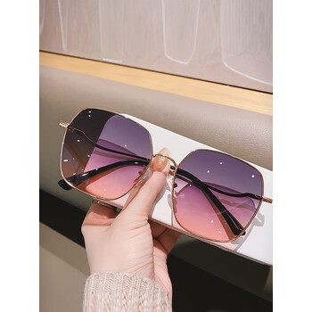 帕莎新潮2024墨镜女款太阳眼镜男海边防紫外线大脸显瘦网红情侣镜透明