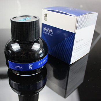 英雄(hero)钢笔墨水/墨汁英雄墨水瓶装 【232a】蓝黑-75ml
