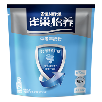 雀巢（Nestle）怡养中老年高钙奶粉400g成人奶粉膳食纤维 送礼送长辈